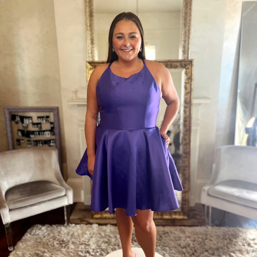 *SALE* Alyce purple short dress size 16 - originally $250